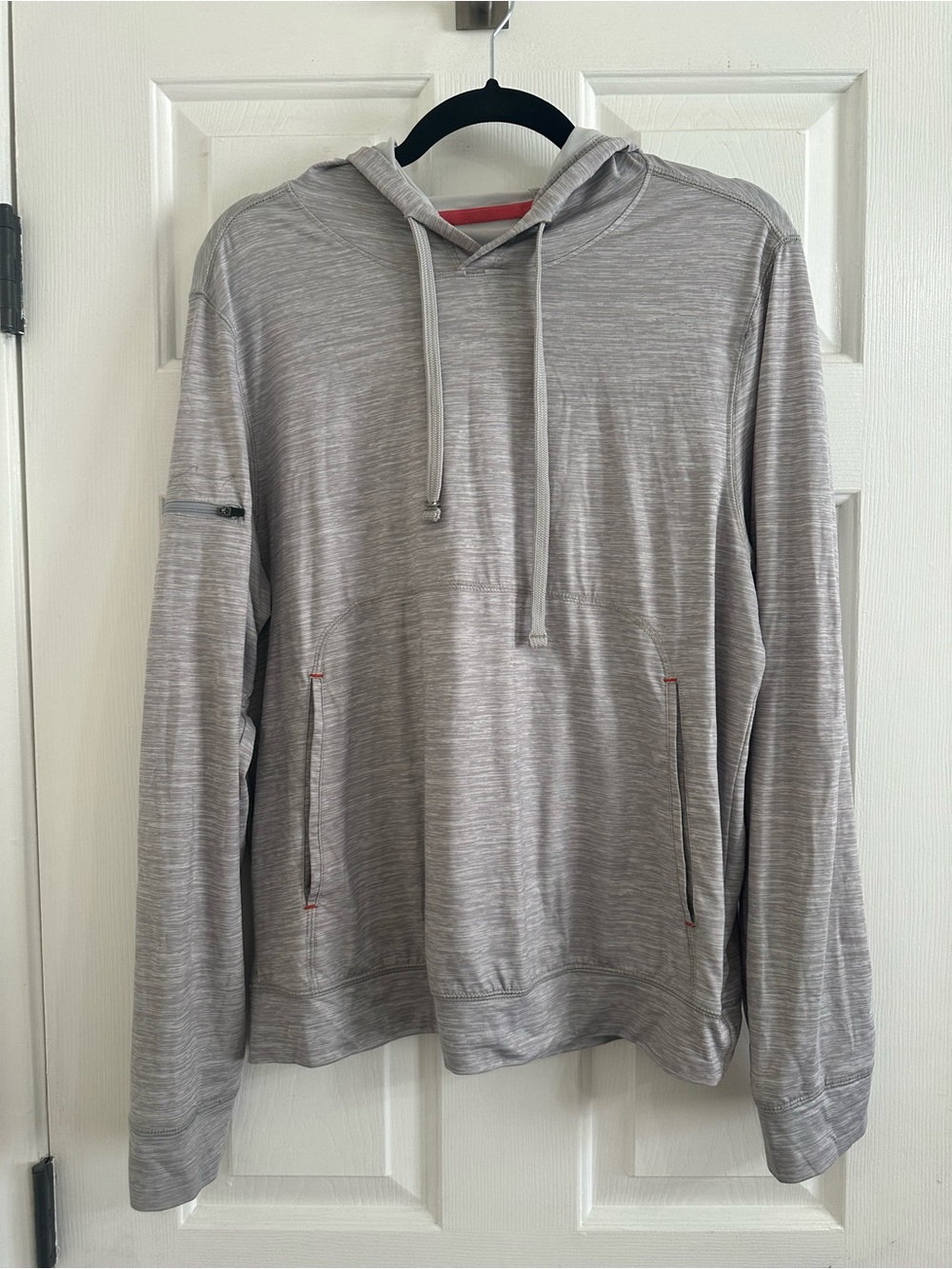 Greg Norman Collection Light Gray Hooded Long-Sleeve Pullover